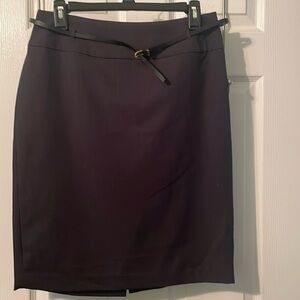 Grey skirt with belt, fully lined, size 6